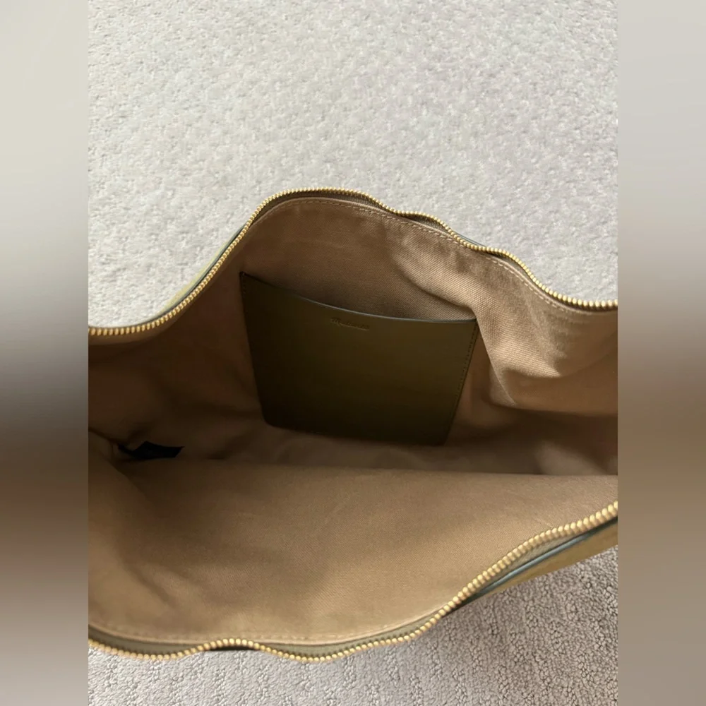 Madewell Suede Essentials Slouch Hobo Bag in Aged Olive - Picture 7 of 12